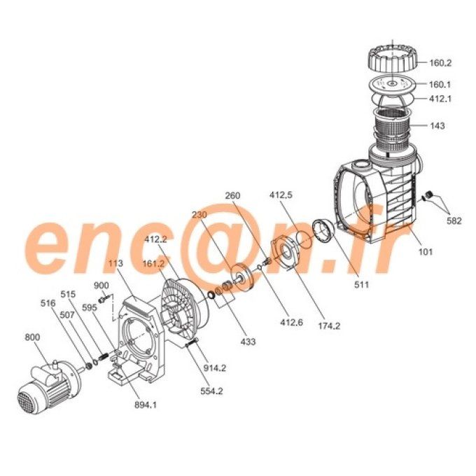Pièces détachées de pompe BWT EUROSTAR II - 50 - 75 - 100 (521051)