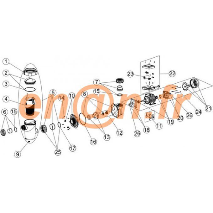 Pièces détachées de pompe Astral Pool Astramax - 4405020135