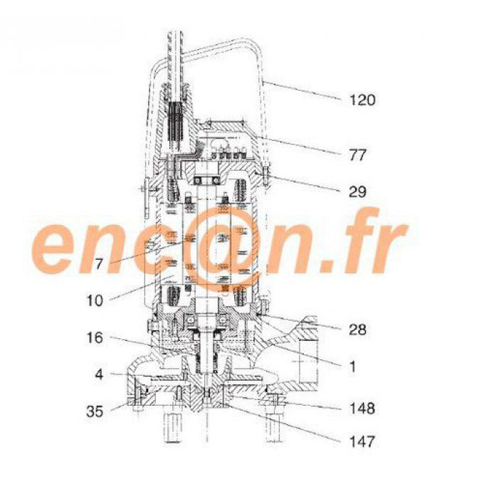 Pièces détachées de pompe Jetly Drenag 1400M & 1800T - garniture mécanique   838020 (ex. 2758)