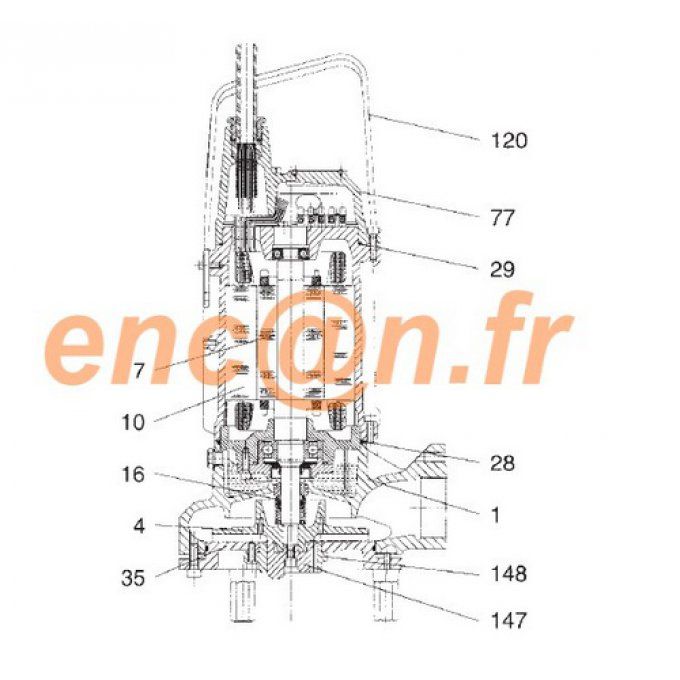 Pièces détachées de pompe DAB Grinder 1400M & 1800T - garniture mécanique   838020 (ex. 2758)