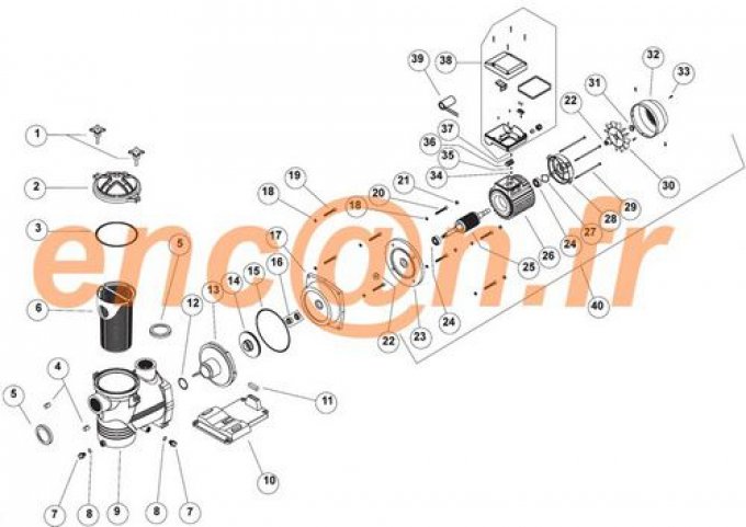 Pièces détachées de pompe ASTRAL POOL Discovery 4405010118 (4405010044) et 4405010240 (4405010888)