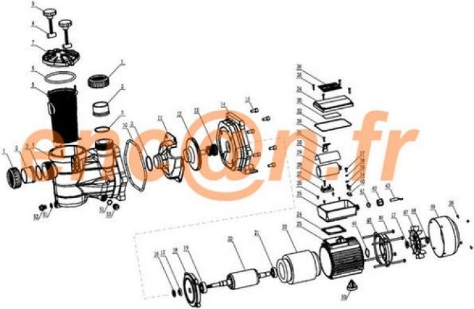 Pièces détachées de pompe ACIS VIPool MNB  (A-OR-118-6)