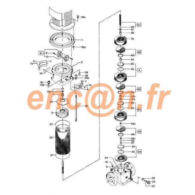 Kit joints de corps de pompe Grundfos CR 8 - CRN 8- CR 16 et CRN 16