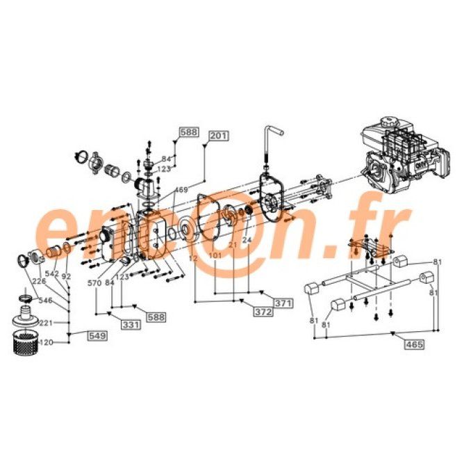 Pièces détachées de motopompe Flotec Hydroblaster 2.5 (ZBR43340)