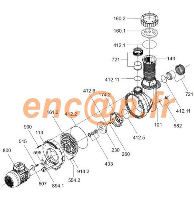 Pièces détachées (Joint de préfiltre) de pompe Speck (Aquareva by Procopi) BELSTAR (521003)