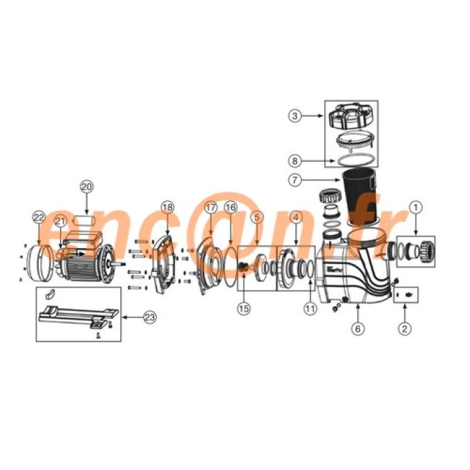 Pièces détachées de pompe Davey StarFlo (402823SP)