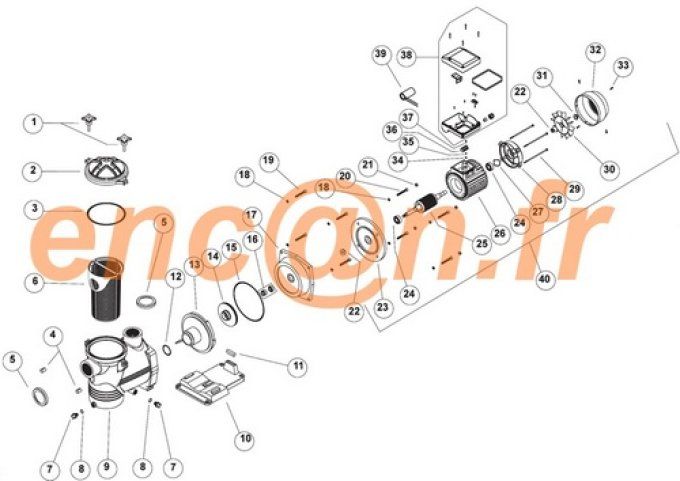 Pièces détachées de pompe HYDROSUD FWP (repère n° 16)