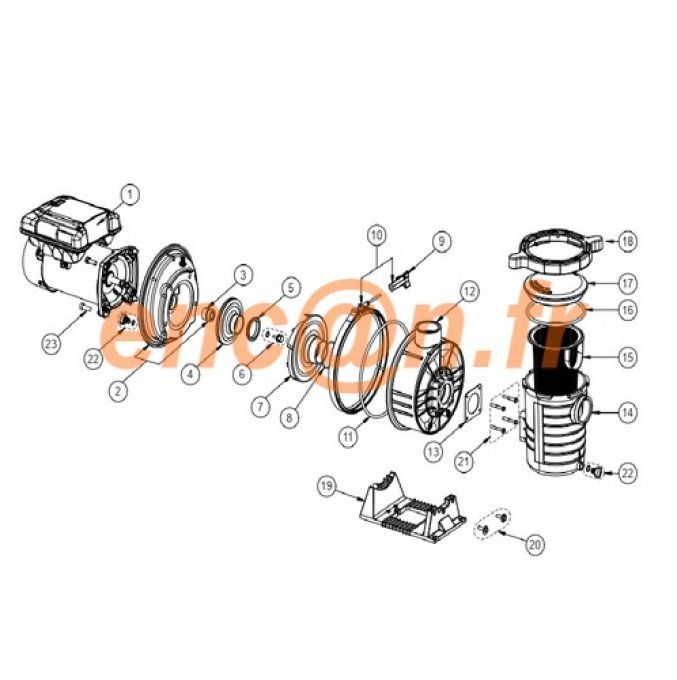 Pièces détachées de pompe Pentair UltraFlow VS (R356210 - 353253S)