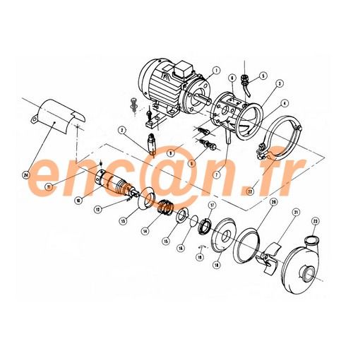 Partie tournante de pompe Pierre Guerin C216 type "SC"