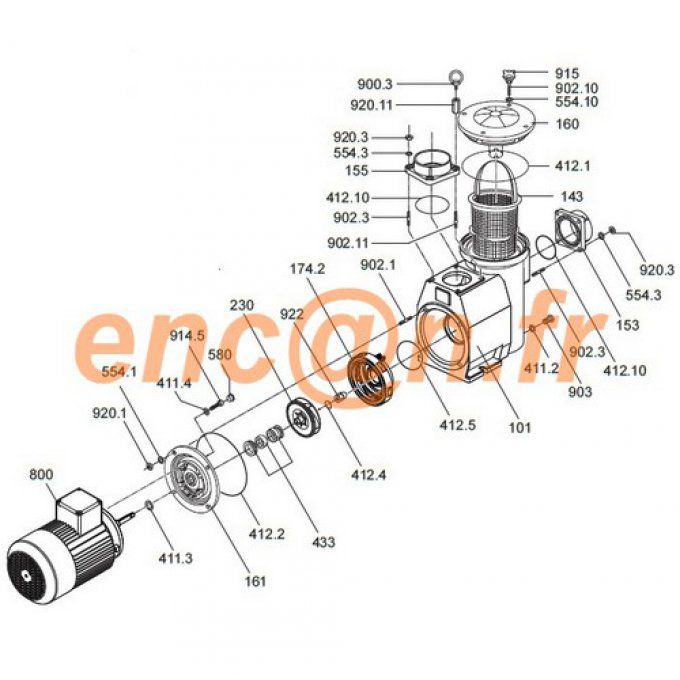 Pièces détachées de pompe Speck BADU 93 (2920343310-292.0343.310-2920.343.310)