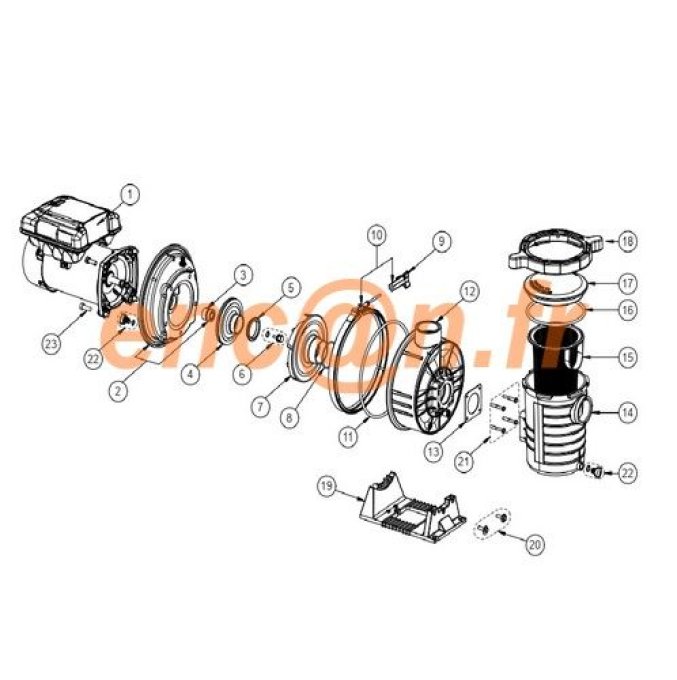 Pièces détachées de pompe Sta-Rite ULTRA-GLAS S5P3R (R356210 - 353253S)