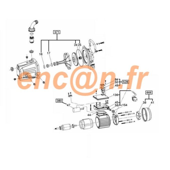 Pièces détachées de surpresseur Flotec GARDENJET 1500 (ZBR43050)