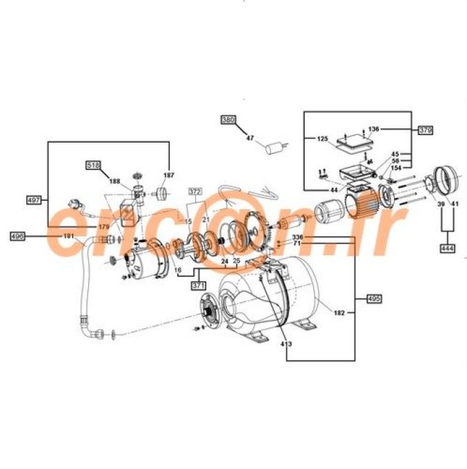Pièces détachées (Joint de corps) de surpresseur Flotec WATERPRESS INOX 1000 issue du kit ZBR43040
