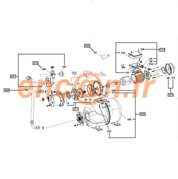 Pièces détachées de surpresseur Flotec WATERPRESS INOX 1000 (ZBR43040)