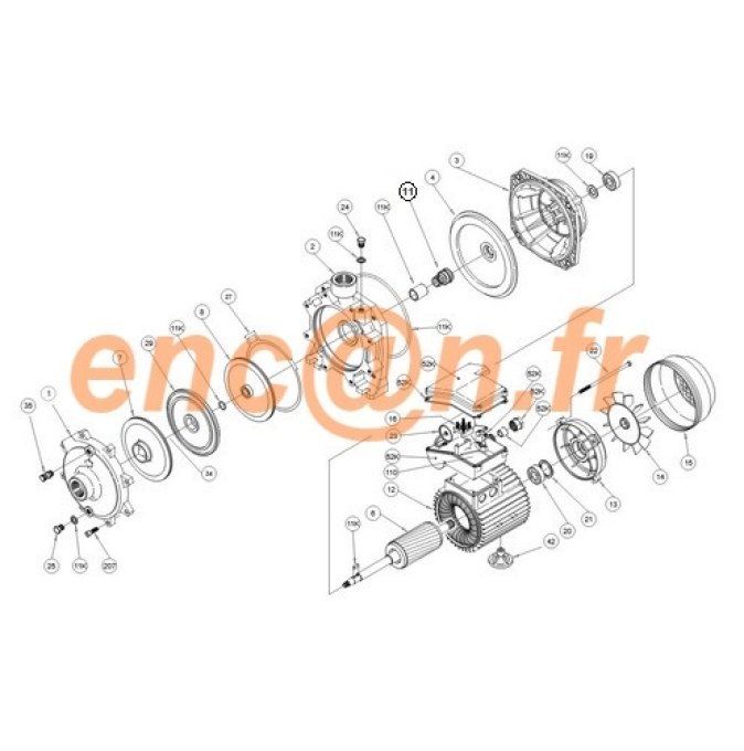 Pièces détachées de pompe Ebara CDA 4.00 et 5.50 (issue du kit 364500168)