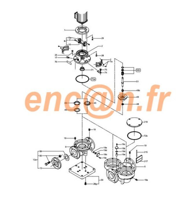 Kit garniture mécanique de pompe Grundfos TP 25-90 / 32-90 / 40-90 GQQV - kit 98284936