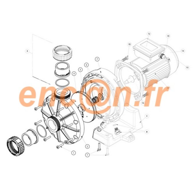 Pièces détachées (obturateur) de pompe HAYWARD Booster Pump (SPX6060ESA)