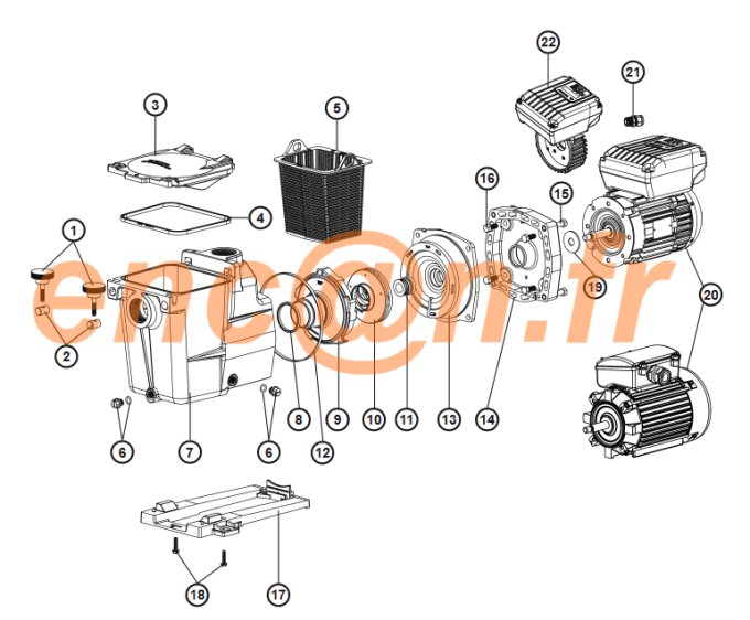 Pièces détachées (obturateur) de pompe HAYWARD Super Pump VS et VSTD - SPX1600Z2