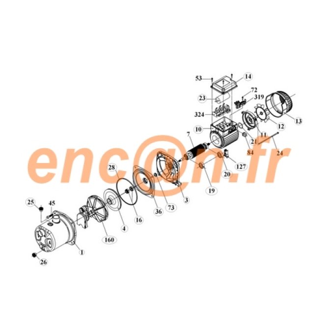 Pièces détachées de pompe surpresseur DAB JETINOX 102 (844441)