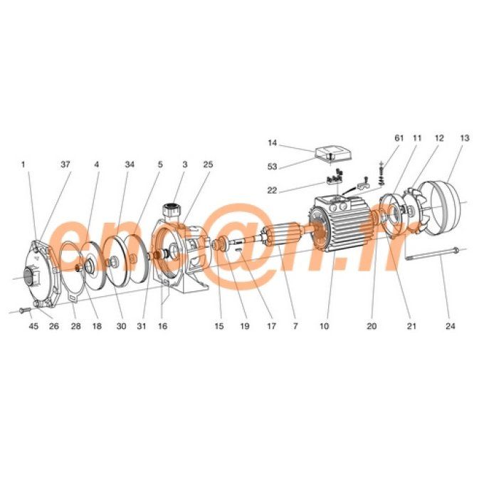 Pièces détachées de pompe bicellulaire DAB K 66/100 (838200)