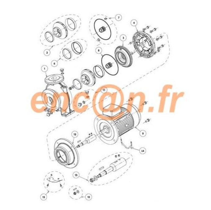 Kit garniture mécanique de pompe Lowara NSCS 100-160 - 743742000