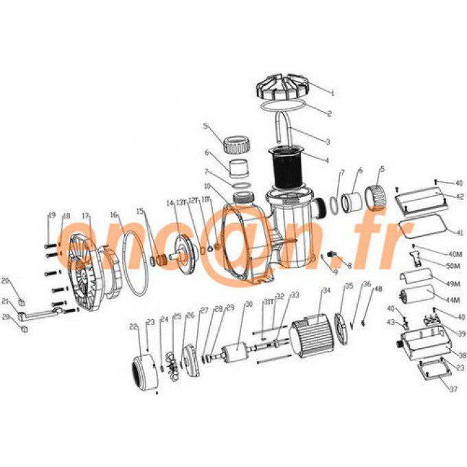 Pièces détachées de pompe ACIS VIPool MCQ (A-OR-167,4-6,3)