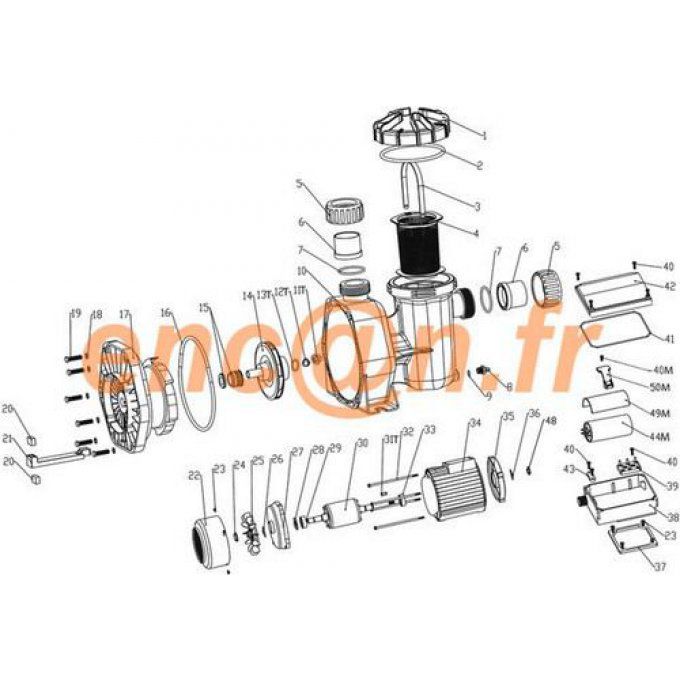 Pièces détachées de pompes Acis VIPool MCQ (C-GM-16)