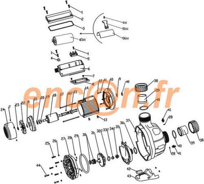 Pièces détachées de pompes Acis VIPool MGD+ (C-GM-16)