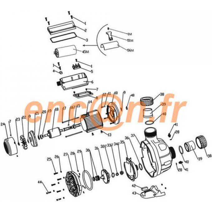 Pièces détachées de pompes Acis VIPool MGD (C-GM-16)