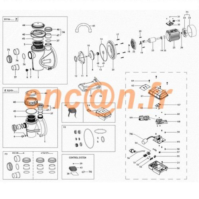 Pièces détachées de pompe à vitesse variable ESPA SILENPLUS