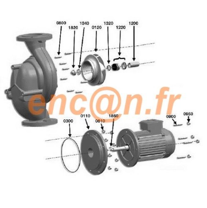 Pièces détachées de circulateur SPX Johnson CombiLine CL 40-200 (2.50187.11)
