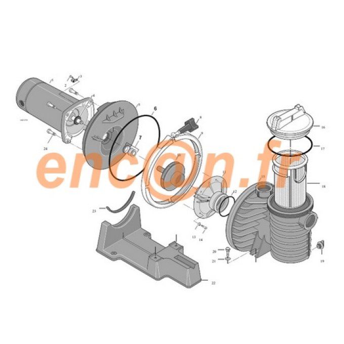 Pièces détachées de pompe Sta-Rite Dura-Glas II P4R & P4RA (U109-372SS)