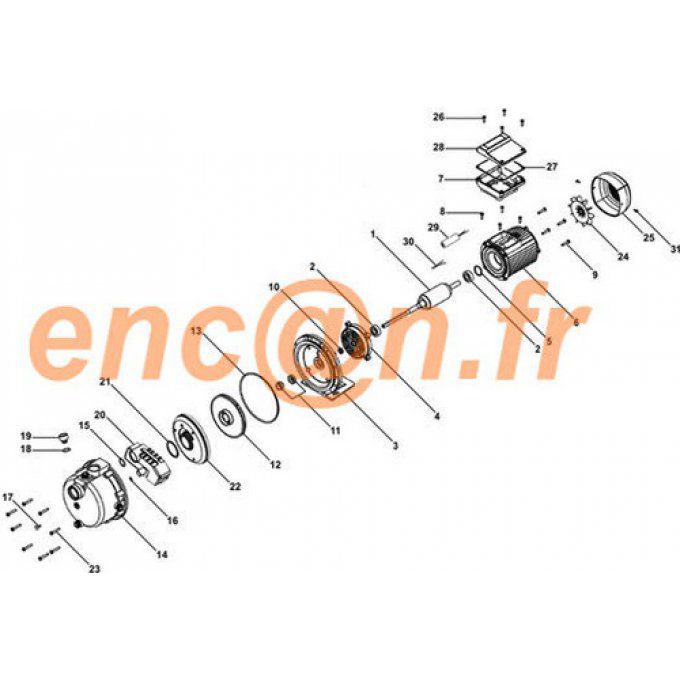 Pièces détachées de pompe surpresseur ESPA Pool M & Pool T - 8000074580 (422 + 549)