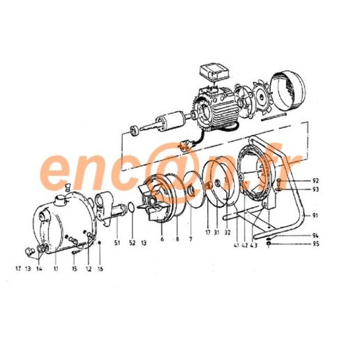 Pièces détachées de pompe surpresseur WILO Jet WJ 301 et WJ 401