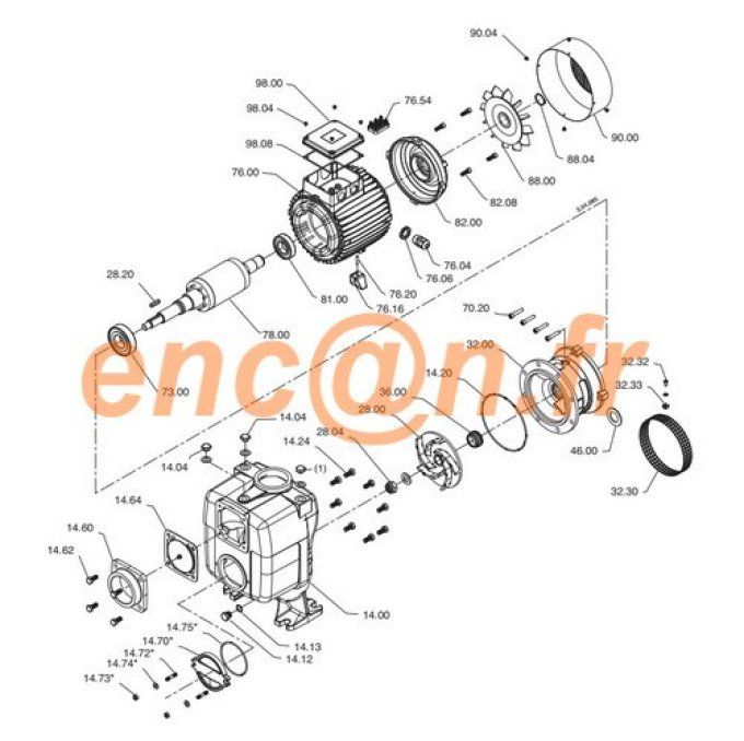 Pièces détachées de pompe Calpeda A 65-150 (KIT 5809707 - 16006060000)