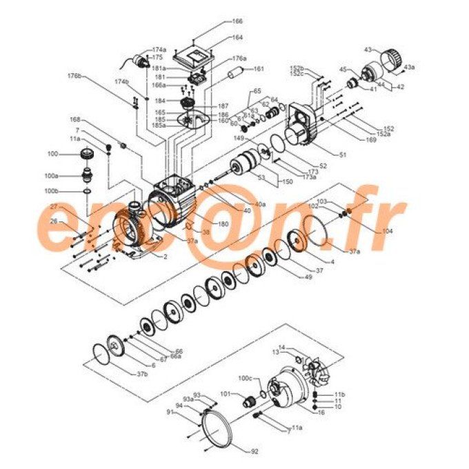 Pièces détachées de pompe surpresseur Grundfos MQ - Shaft Seal Kit : 96450696 (BVBP)