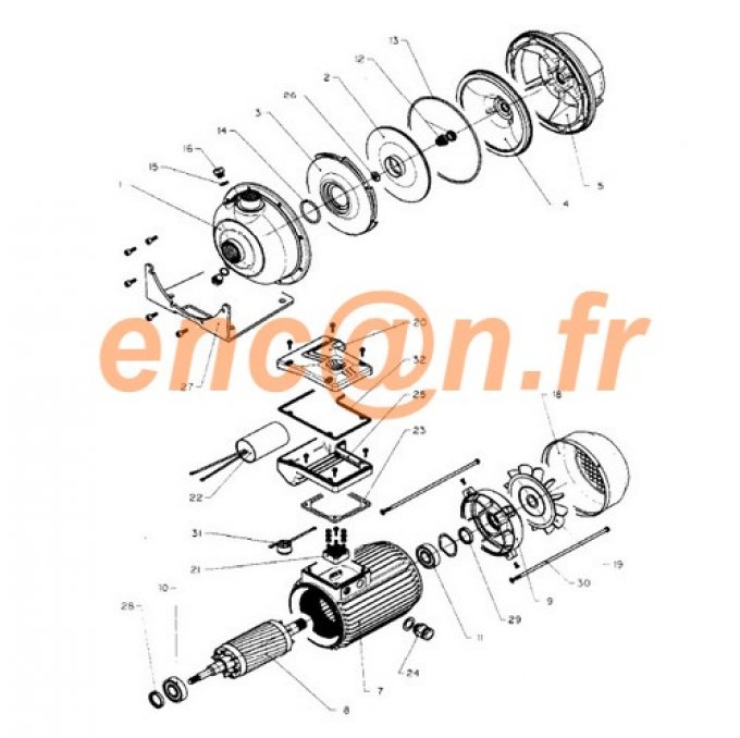 Pièces détachées de pompe LIVERANI CEA et CEAM (standard, variante viton, et spéciale brasserie)