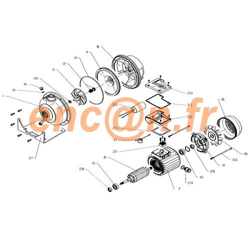 Kit joint de pompe LOWARA CO - COM 350 et 500
