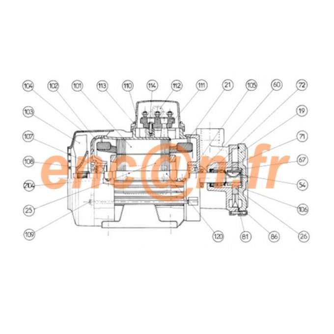 Pièces détachées d'Electropompes Leroy somer SP20 - SP23 - SP24 - SP25 - SP26 - SP27