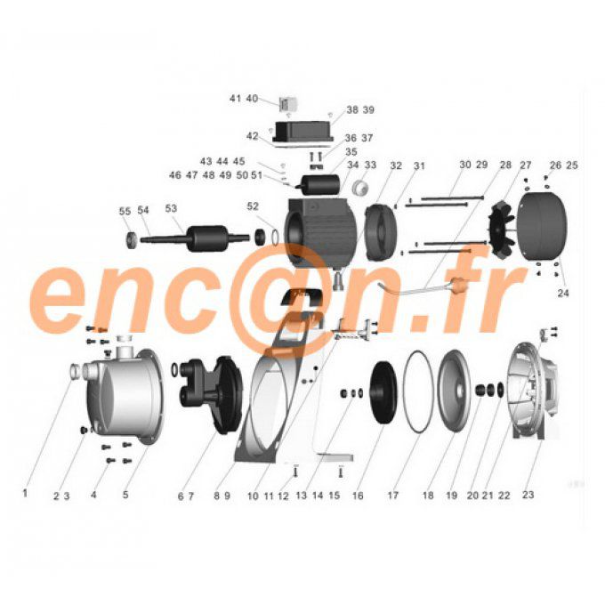 Pièces détachées de surpresseur  STERWINS JET900S - 66746281 (ex XKJ-913S)