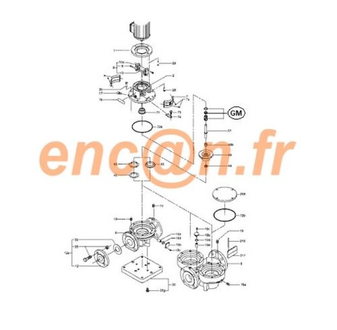 Pièce détachée RUUE (985844) de circulateur Grundfos TP-TPD-TPE-TPED