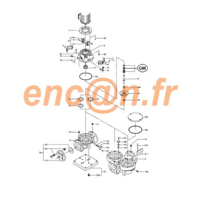 Pièces détachées Grundfos TP-TPD-TPE-TPED BUBE kit 96409293 et 96409265