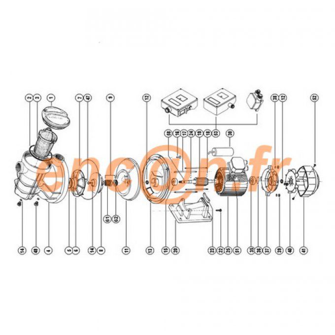 Pièces détachées de pompe ESPA Flipper 1 et 1S (593032 ou 8000074574)