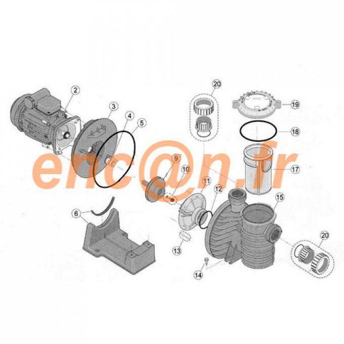 Pièces détachées de pompe IRRIJARDIN Flow-Rite (PGA-B100E, PGA-B150E)