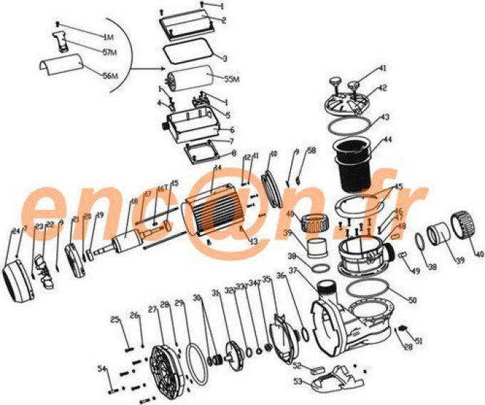 Pièces détachées de pompe Girotec GATEC Repère n° 29 ref. A-OR-208-6