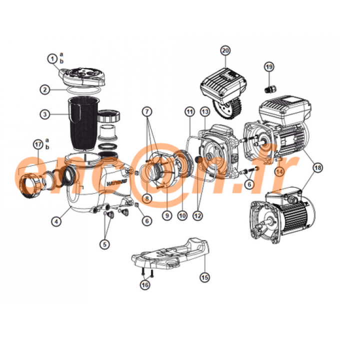 Pièces détachées (obturateur) de pompe HAYWARD Max Flo XL (SPX2700SA)