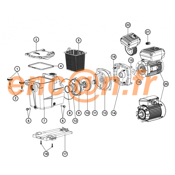 Pièces détachées (obturateur) de pompe HAYWARD Super Pump - SPX1600Z2