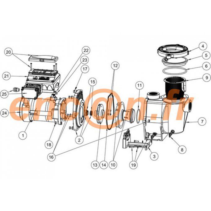 Pièces détachées de pompe Pentair Intelliflo Whisperflo