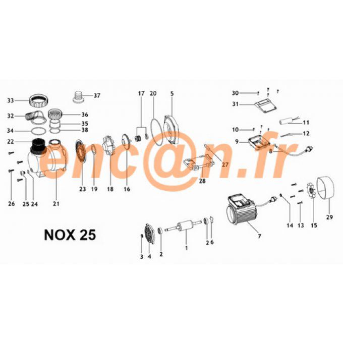 Pièces détachées de pompe Nox 25 8M (8000072594)