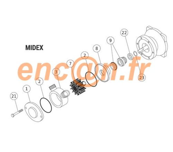 Garniture mécanique (tenuta meccanica) carbure de tungstène-viton de LIVERANI MIDEX - 1131312516